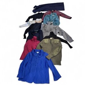 14 Lot Wool Sweater Cutter Quality Vintage RL LL Bean 13.5# Fabric Recycle Craft